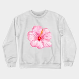 Pink hibiscus flower Crewneck Sweatshirt